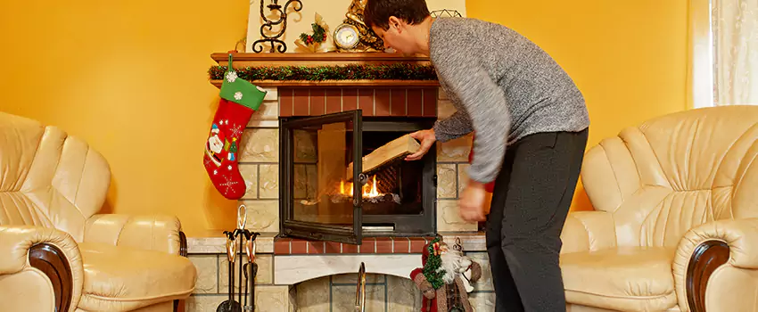 Rusted Metal Fireplace Restoration in Lexington, Kentucky